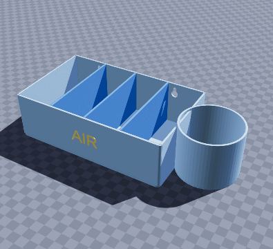 Air compressor fittings caddy