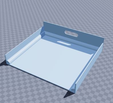 Bench dustpan for sawdust