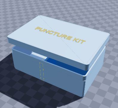 Bike puncture repair kit tin