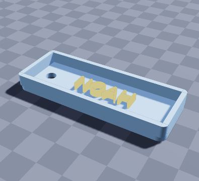 Bordered name keychain