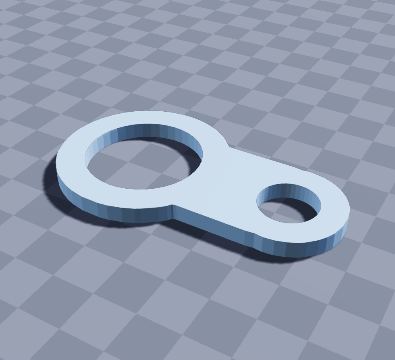 Bottle neck carry loop — 3D-printable model preview