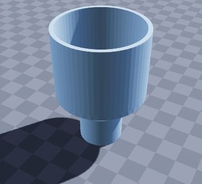 Bottle-to-bottle drain coupler — 3D-printable model preview