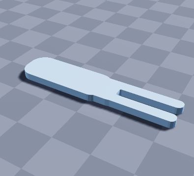 Button shank spacer fork