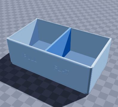 Camera battery caddy with full and flat sides