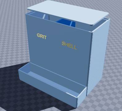 Chicken grit and shell dispenser