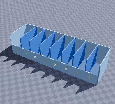 Clipper guard rack numbered 1 to 8