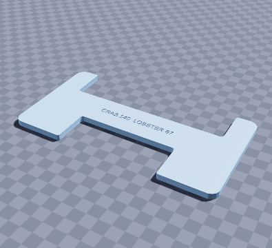 Crab and lobster size gauge