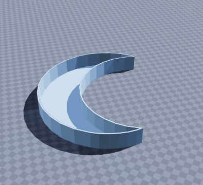 Crescent moon date tray