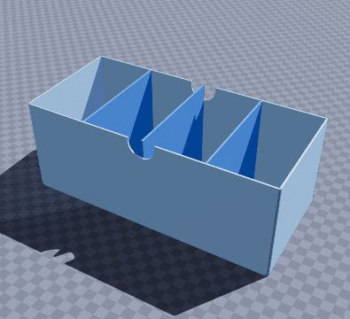 Cutlery caddy with carry notches