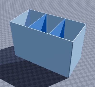 Desk letter holder three-slot