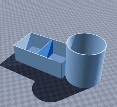 Desk planter with pen tray