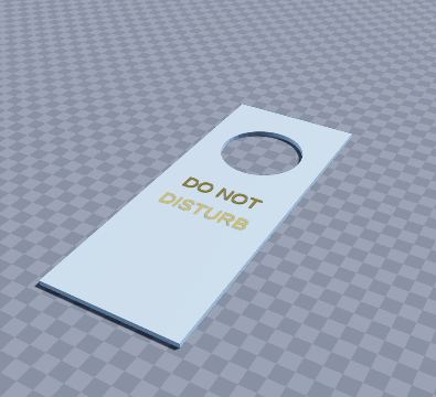 Do-not-disturb door hanger