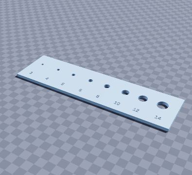 Drill and dowel size gauge