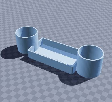Egg cup duo with salt tray