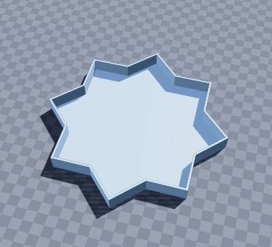 Eight-point star trinket tray