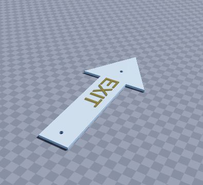 Exit sign left