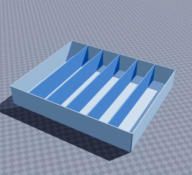 Flatware drawer insert six-bay