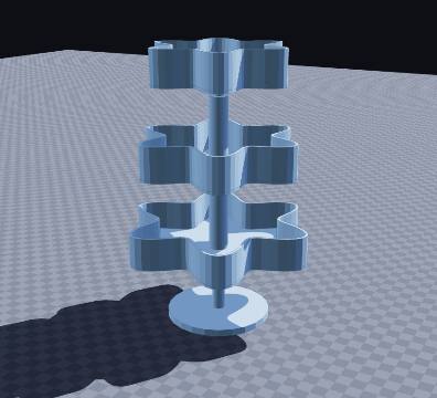 Flower three-tier screw-together stand