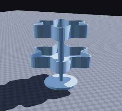 Flower two-tier screw-together stand