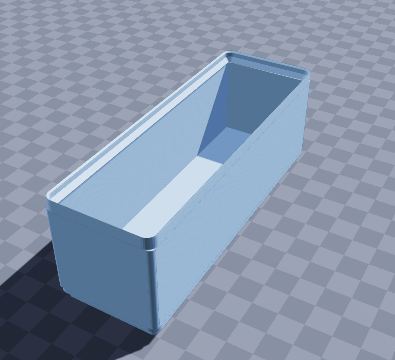 Gridfinity 1x3 scoop bin with label