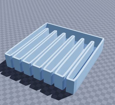 Gridlap Comb — 3D-printable model preview