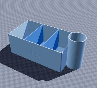 Grill-side rub and brush caddy