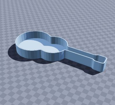 Guitar-shaped capo tray