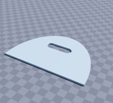 Half-moon bowl scraper
