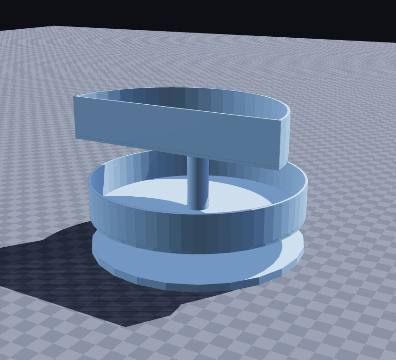 Half-moon two-tier screw-together stand