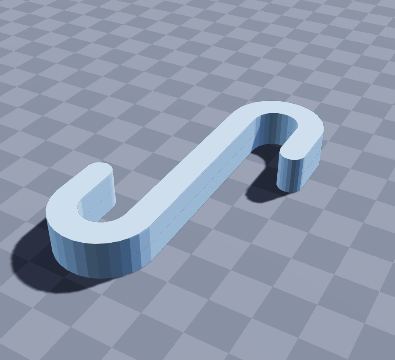 Hanger cascade hook — 3D-printable model preview