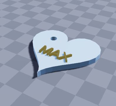 Heart dog tag