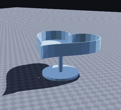 Heart pedestal tray