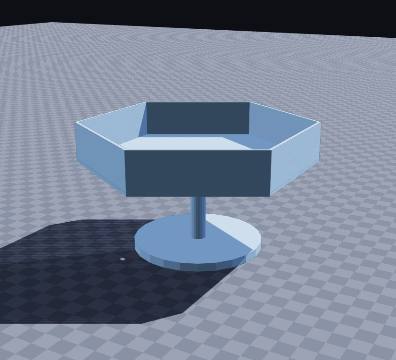 Hexagon pedestal tray