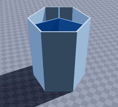Hexagon pen cup