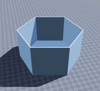 Hexagon wall shelf