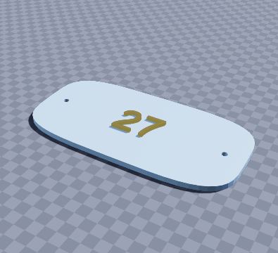 House number plaque