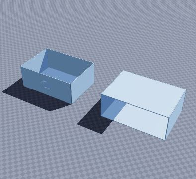 Jewellery box with two drawers