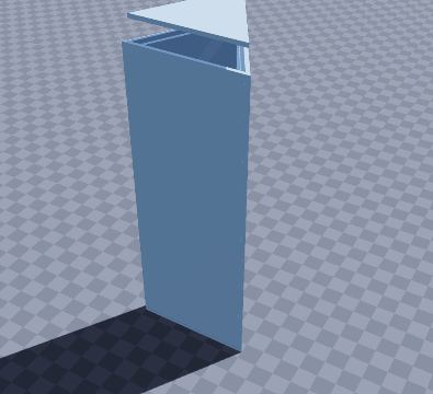 Kaleidoscope body for three mirror strips