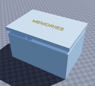 Keepsake box with name lid