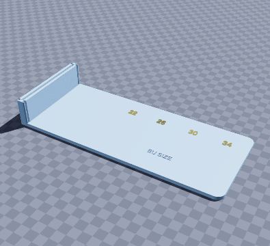 Kids foot measuring board