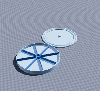 Knife-edge spray turntable