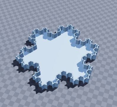 Koch snowflake trinket tray