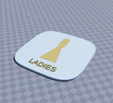 Ladies room sign