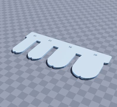 Leather strap-end template