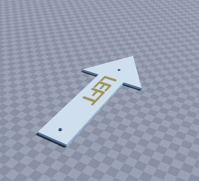Left arrow sign