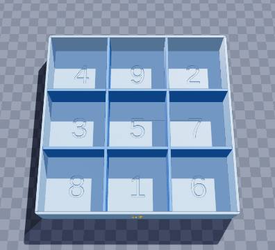 Lo Shu magic-square snack tray