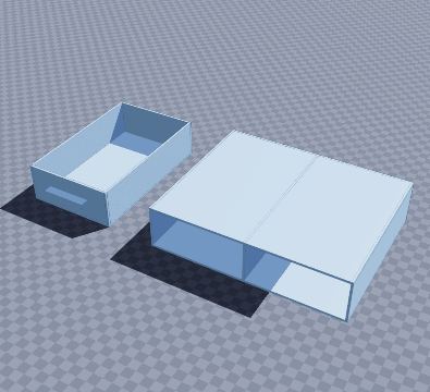 Low-profile under-monitor drawers