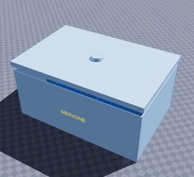 Medicine box with secure lid