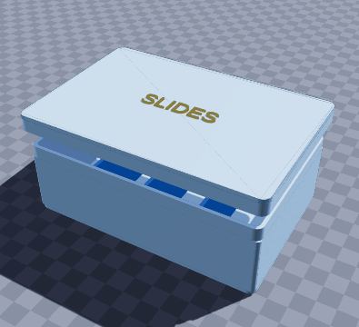Microscope slide box for four stacks