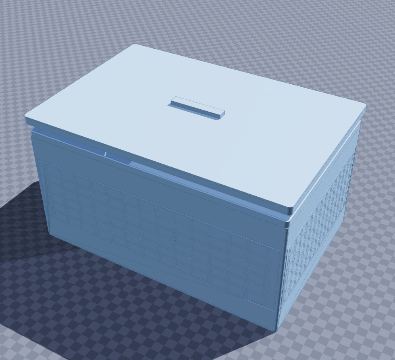 Nordic slatted bread crate